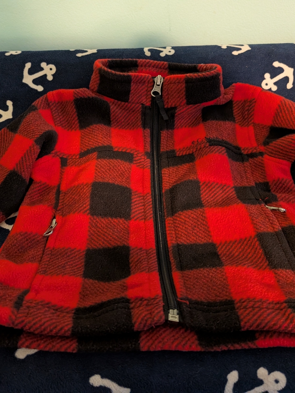 Kids Red and Black Buffalo Plaid Puffer Jacket